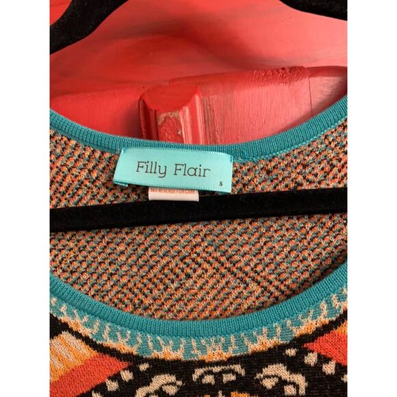 Gorgeous Filly Flair Size Small Patterned Light Sweater Dress Designer Look EUC - Picture 3 of 3